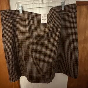 J. Crew Mini Skirt in Brown and Cream